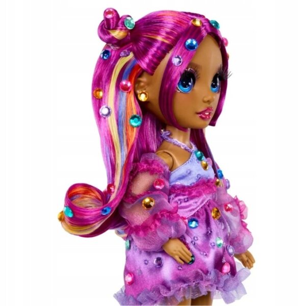 Rainbow High Noemie Violette bambola 31 cm con cristalli e abbigliamento personalizzabile