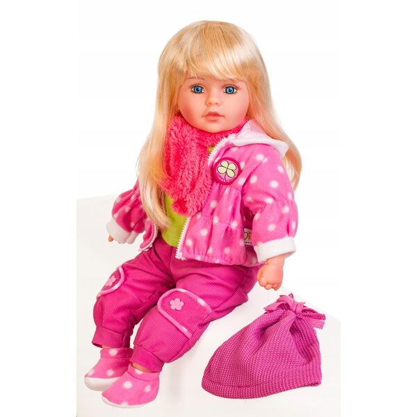 Große 60 cm große Doris-Puppe mit langen Haaren, die auf Italienisch spricht und singt