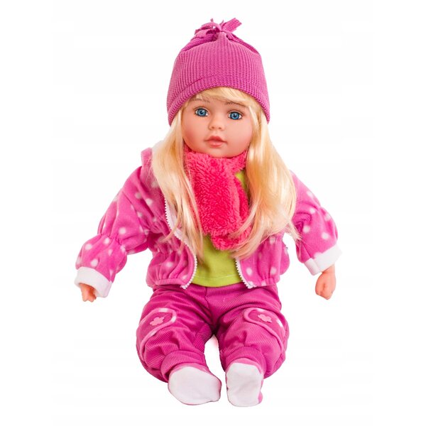 Große 60 cm große Doris-Puppe mit langen Haaren, die auf Italienisch spricht und singt