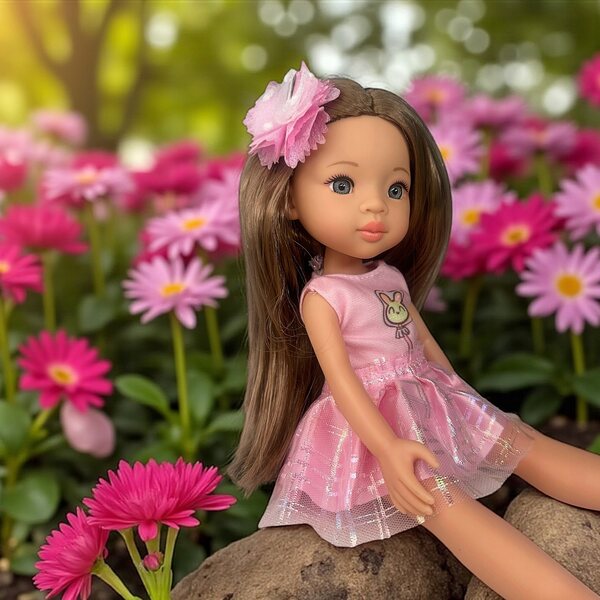 Bambola Bobas 32 cm con Capelli e Accessori - Sicura e Adatta Bambini 3+