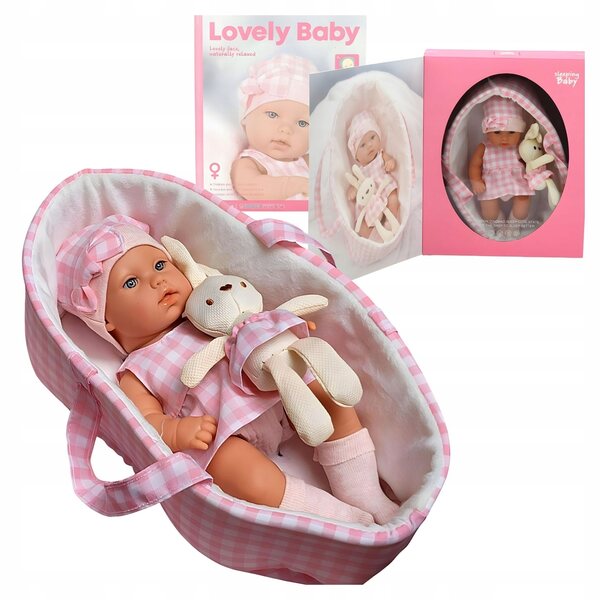 Laletta Neonato Norimpex con Porta Bambola e Peluche 32 cm per Bambine 3+