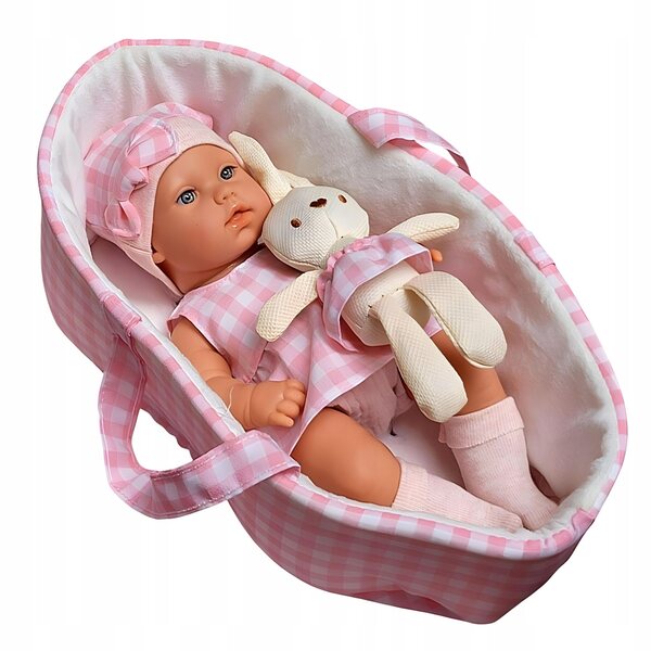 Laletta Neonato Norimpex con Porta Bambola e Peluche 32 cm per Bambine 3+