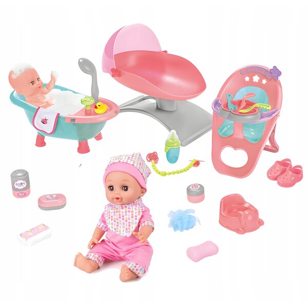 Martynka Baby Doll con accessori 3 in 1 parla, canta, beve e fa pipì - Set educativo