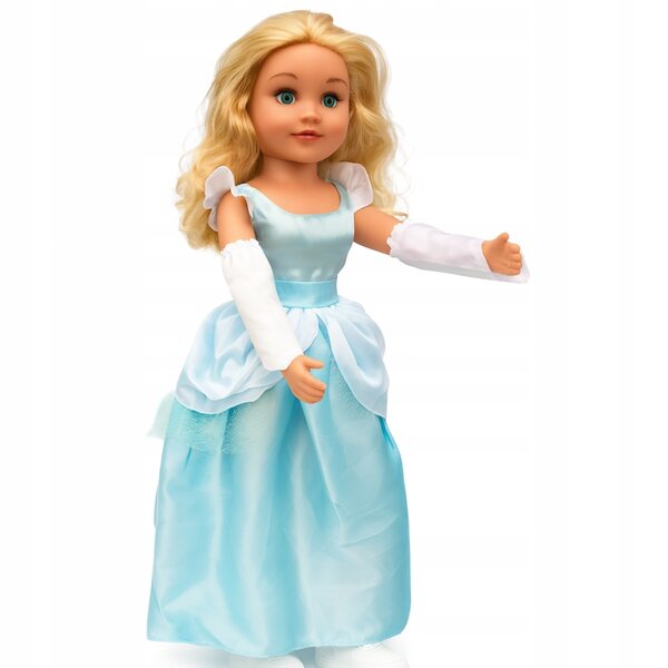 Lalška 70 cm lange prinses met lang haar en roze Smily Play-rugzak