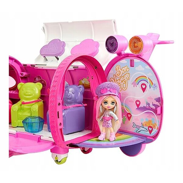 Barbie Luxus-Set mit Flugzeug und bunter Minipuppe für Kinder ab 3 Jahren