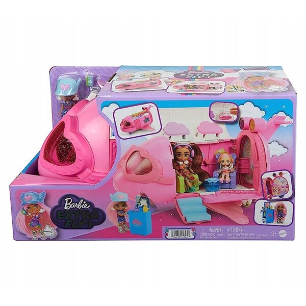 Barbie Luxus-Set mit Flugzeug und bunter Minipuppe für Kinder ab 3 Jahren
