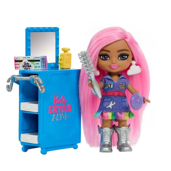 Barbie Luxus-Set mit Flugzeug und bunter Minipuppe für Kinder ab 3 Jahren