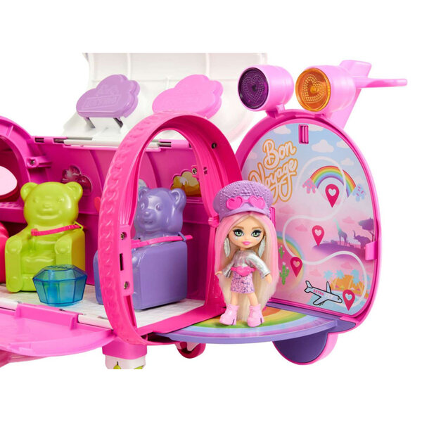 Barbie Luxus-Set mit Flugzeug und bunter Minipuppe für Kinder ab 3 Jahren