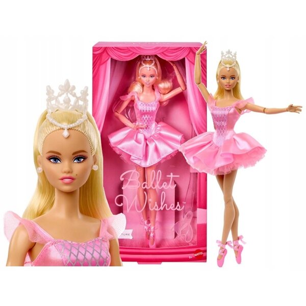 Barbie Ballet Wishes – Elegante Ballerina-Puppe 29 cm Mattel für Kinder ab 6 Jahren