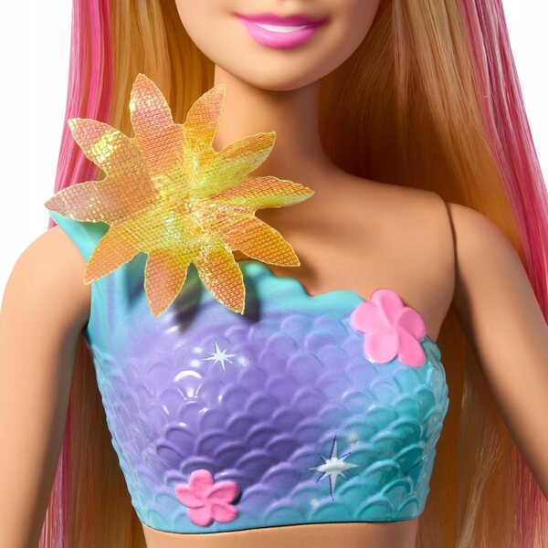 Bambola Barbie Sirena con Fiori che Sbocciano - Gioco Magico e Colorato