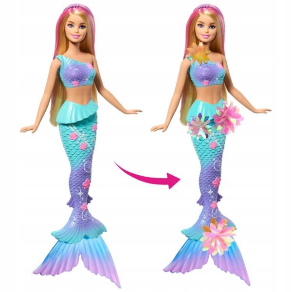 Bambola Barbie Sirena con Fiori che Sbocciano - Gioco Magico e Colorato