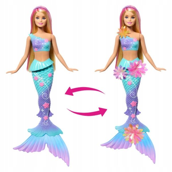 Bambola Barbie Sirena con Fiori che Sbocciano - Gioco Magico e Colorato