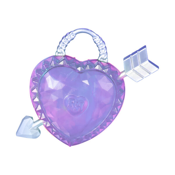 Bambola Arcobaleno Alta Viola con Accessori Cristallo - Bambola Creativa 8 cm