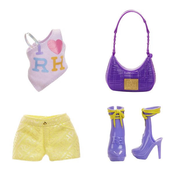 Rainbow High My Fashion Style Doll Violet 28 cm - Bambola moda fucsia e arcobaleno