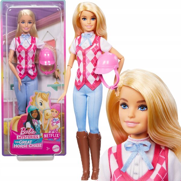 Barbie Malibu Jockey im Reitkostüm mit Helm – Set Mattel