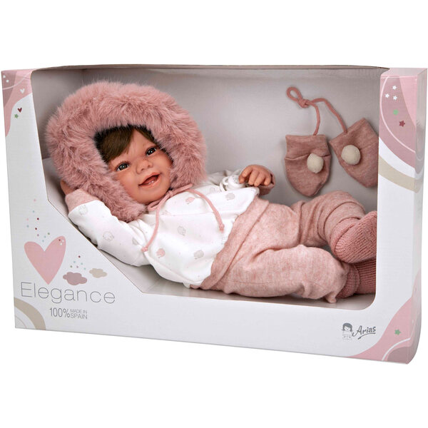 Bambola Bobas Arias 45 cm in Vinile e Tessuto - Realistica e Morbida