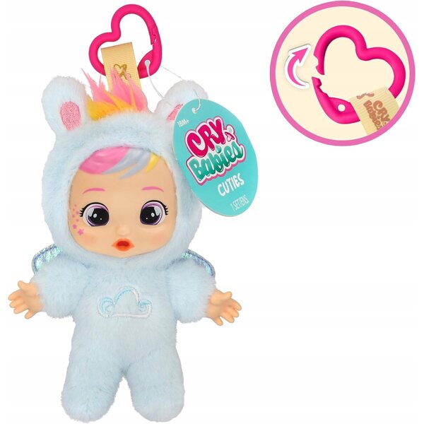 Cry Babies Cuties Jenna Mini-Plüschtier für Kinder ab 18 Monaten, weich und tragbar