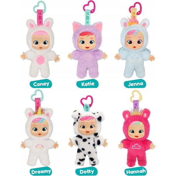 Cry Babies Cuties Jenna Mini-Plüschtier für Kinder ab 18 Monaten, weich und tragbar