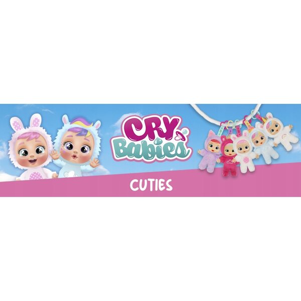 Cry Babies Cuties Jenna Mini-Plüschtier für Kinder ab 18 Monaten, weich und tragbar