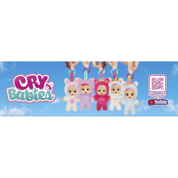 Cry Babies Cuties Jenna Mini-Plüschtier für Kinder ab 18 Monaten, weich und tragbar