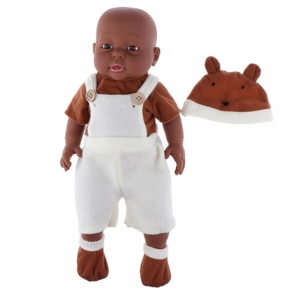 16-Zoll-Rebornpuppe aus Vinyl mit Ganzkörper und realistischer schwarzer Haut