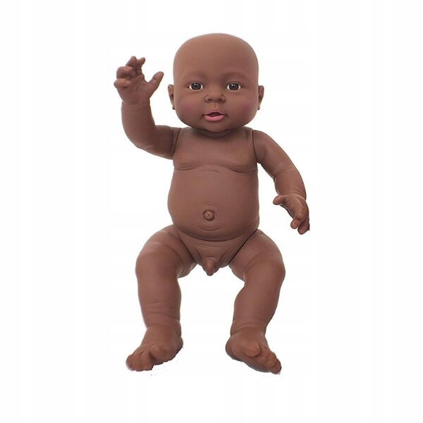 Bambola Reborn 16 Pollici in Vinile con Corpo Intero e Pelle Nera Realistica