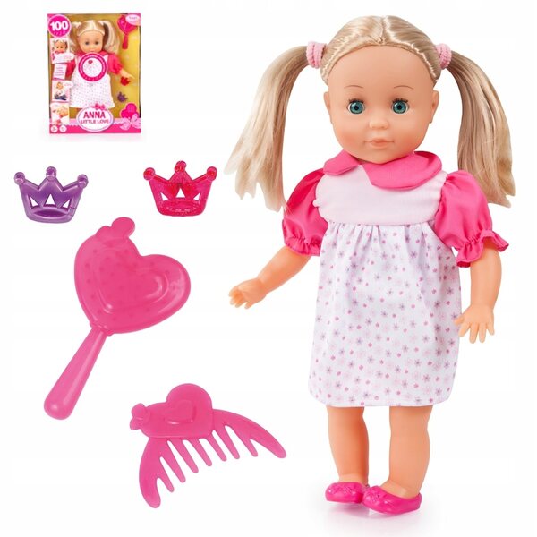 Bayer Design Anna Little Love Bambola 33cm con 100 Suoni e Accessori