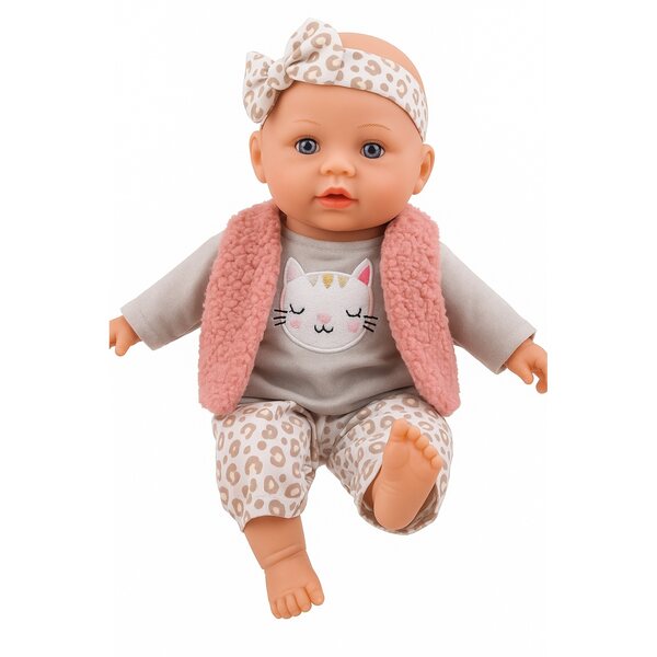 Die 32 cm große interaktive Puppe spricht und singt auf Polnisch und Englisch. Smily Play