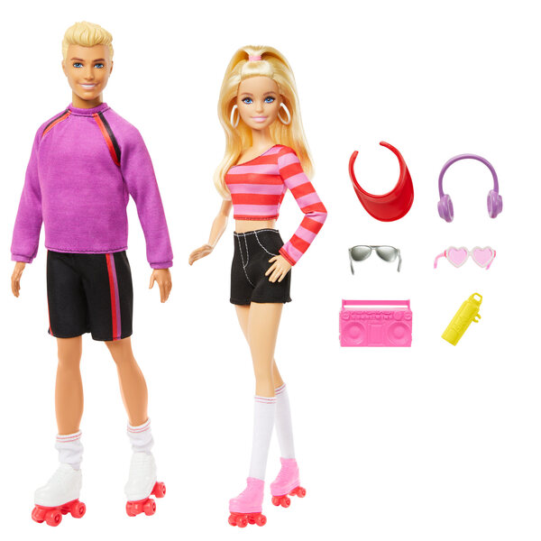 Barbie und Ken Fashionista mit Rollschuhen Mattel 3+ Puppenset