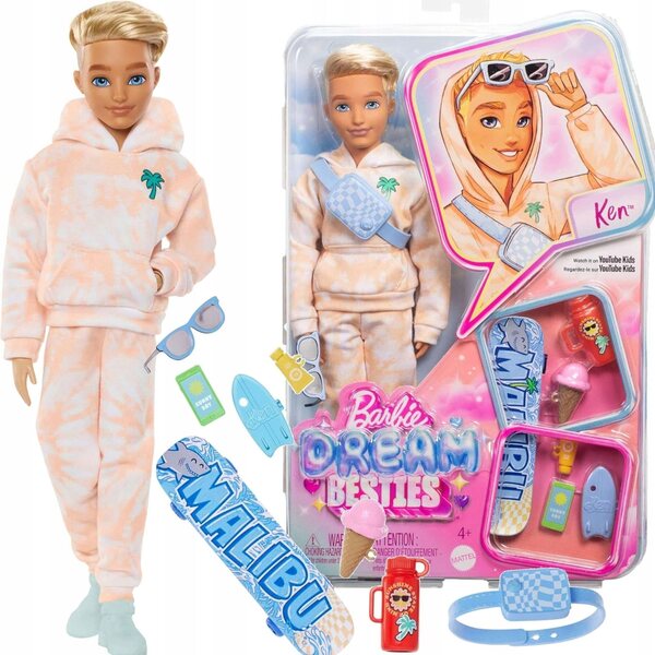 Barbie Dream Besties Ken mit Zubehör: eine Puppe mit beweglichen Teilen und stilvollen Accessoires