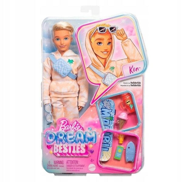 Barbie Dream Besties Ken mit Zubehör: eine Puppe mit beweglichen Teilen und stilvollen Accessoires