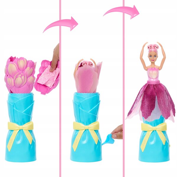 Lalcka Barbie Petal Pop Duftende rosa Tulpe mit Zubehör und Hase