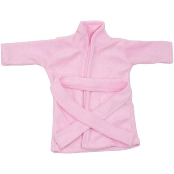 Accappatoio per Bambola 46 cm con Cintura Pigiama Rosa Abbigliamento Casual