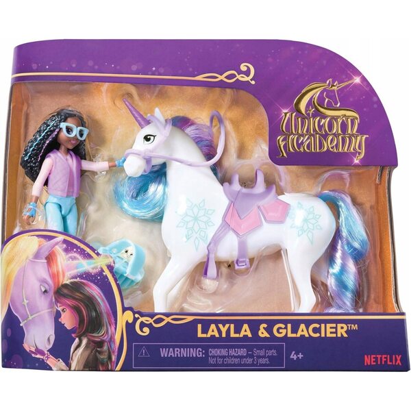 Spin Master Layla и Ice Glacier - Unicorn Academy 11 cm комплект с магически кон