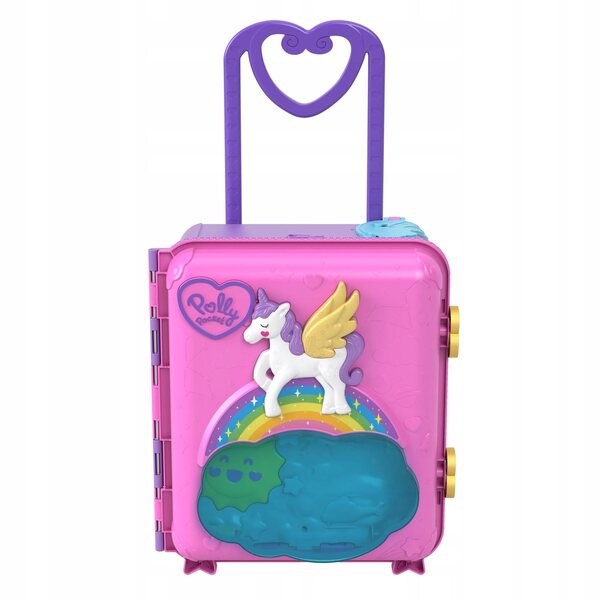 Mattel Polly Pocket Wakacyjny kurort - Set walizka con 4 bambole e accessori