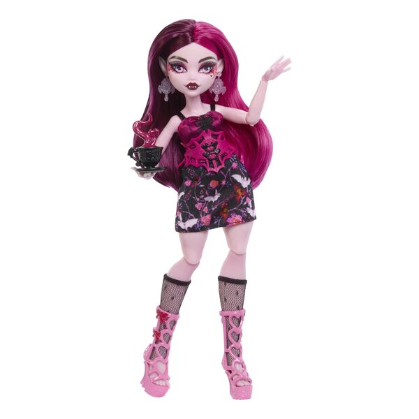 Lalika Monster High Draculaura mit rosa Garderobe und Soundeffekten für Kinder
