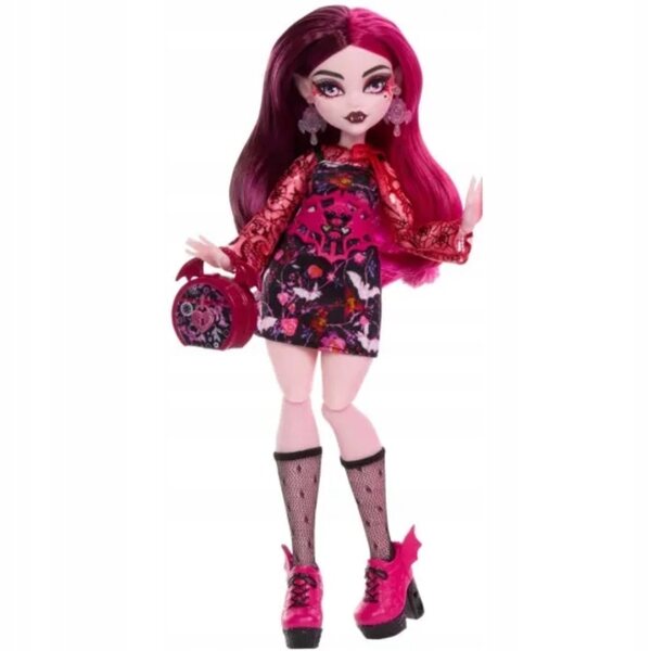 Lalika Monster High Draculaura mit rosa Garderobe und Soundeffekten für Kinder