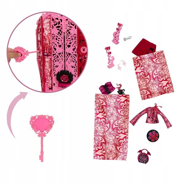 Lalika Monster High Draculaura mit rosa Garderobe und Soundeffekten für Kinder