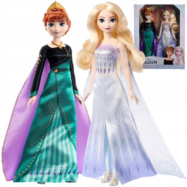 Set aus Anna- und Elsa-Puppen aus Frozen mit Geräuschen und Olaf-Puppe 30 cm