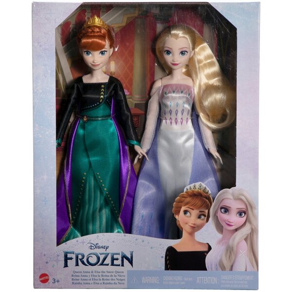 Set di bambole Anna ed Elsa da Frozen con suoni e pupazzo Olaf 30 cm