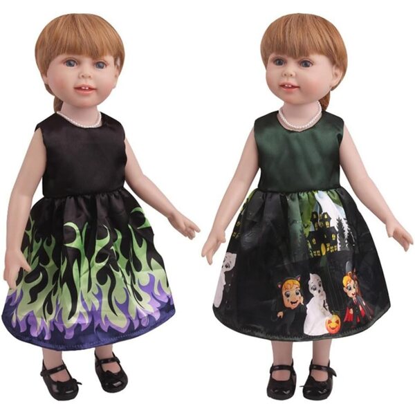 Abito Halloween per Bambola 46 cm - Costume Casual Sicuro e Facile da Indossare