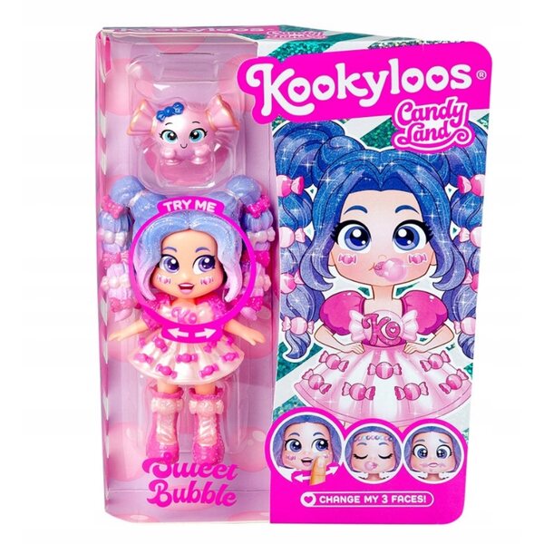 Mini bambola Kookyloos Candy Land 17 cm con 6 modelli e accessori