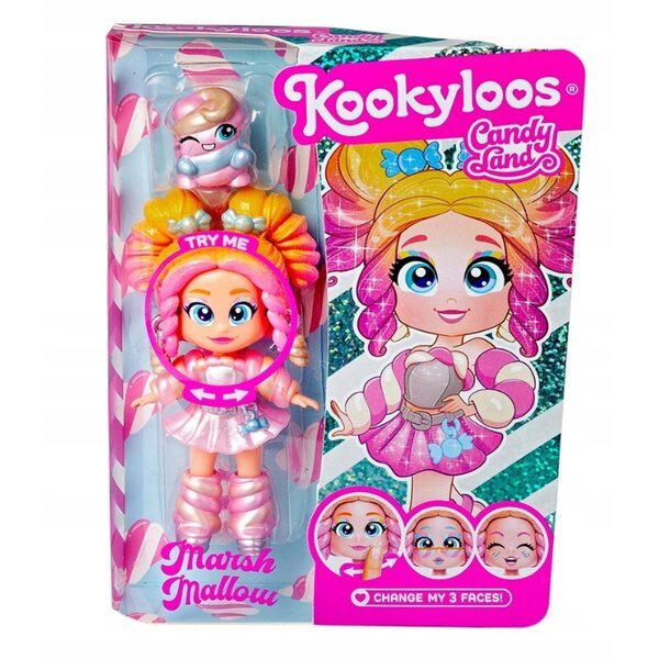 Mini bambola Kookyloos Candy Land 17 cm con 6 modelli e accessori