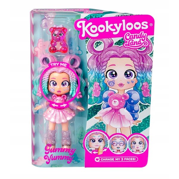 Mini bambola Kookyloos Candy Land 17 cm con 6 modelli e accessori