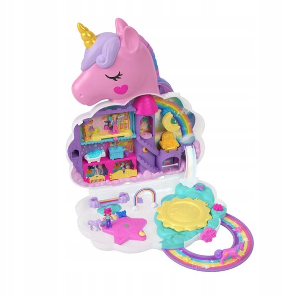 Polly Pocket Salone di Bellezza Unicorno 2 in 1 con Accessori e Mini Bambole