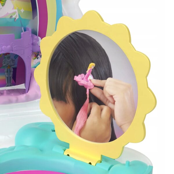 Polly Pocket Salone di Bellezza Unicorno 2 in 1 con Accessori e Mini Bambole