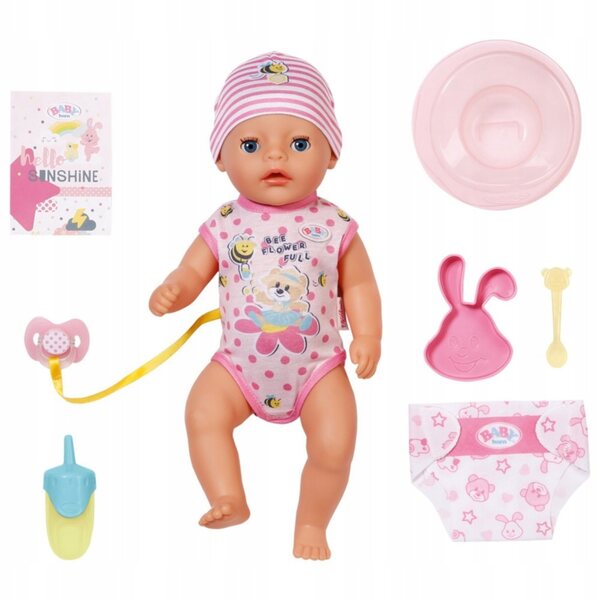 Baby born Lalka Interaktywna LENA Niemowlę 36 cm Akcesoria do Karmienia