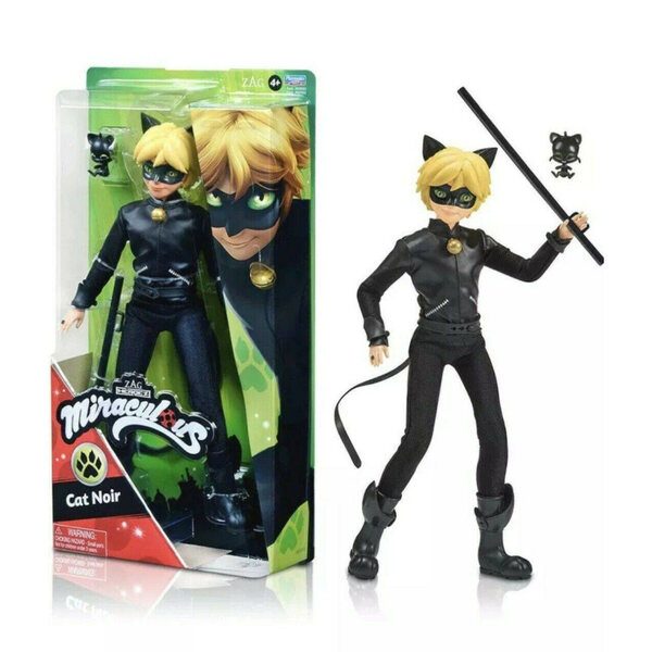 Bambola Miraculous Adrien come Gatto Nero 33 cm con Accessori Playmates Toys