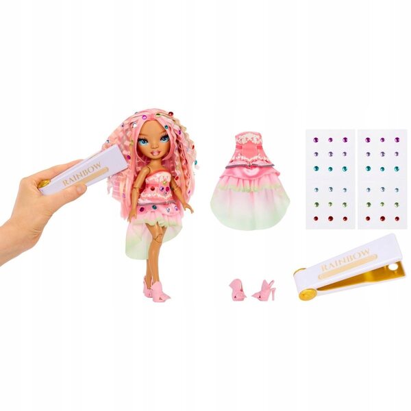 Bambola Rainbow High Be Dazzling Adeline Rose 28 cm con accessori scintillanti