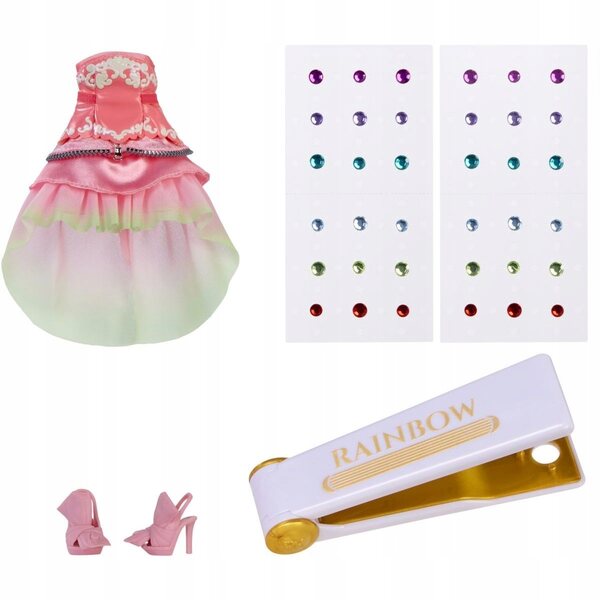 Bambola Rainbow High Be Dazzling Adeline Rose 28 cm con accessori scintillanti